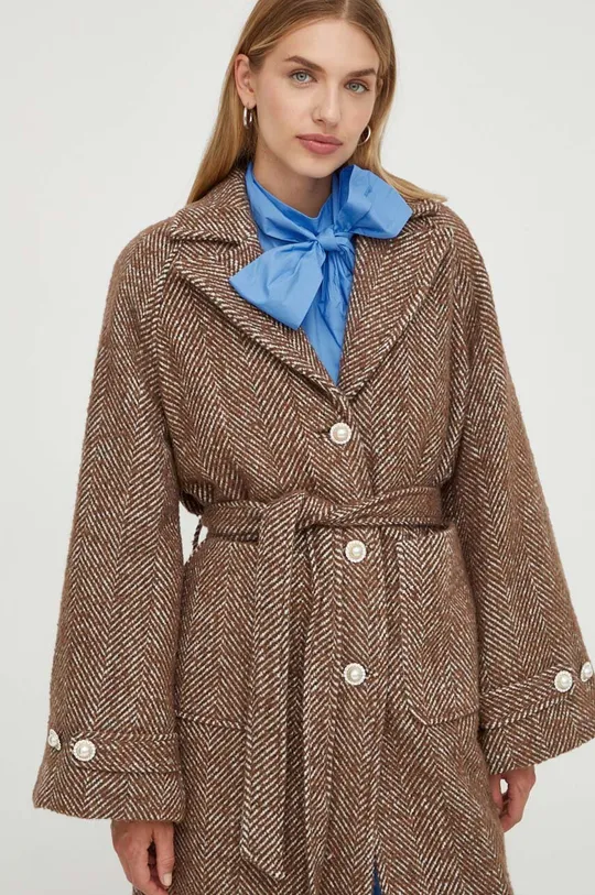 barna Custommade kabát gyapjú keverékből