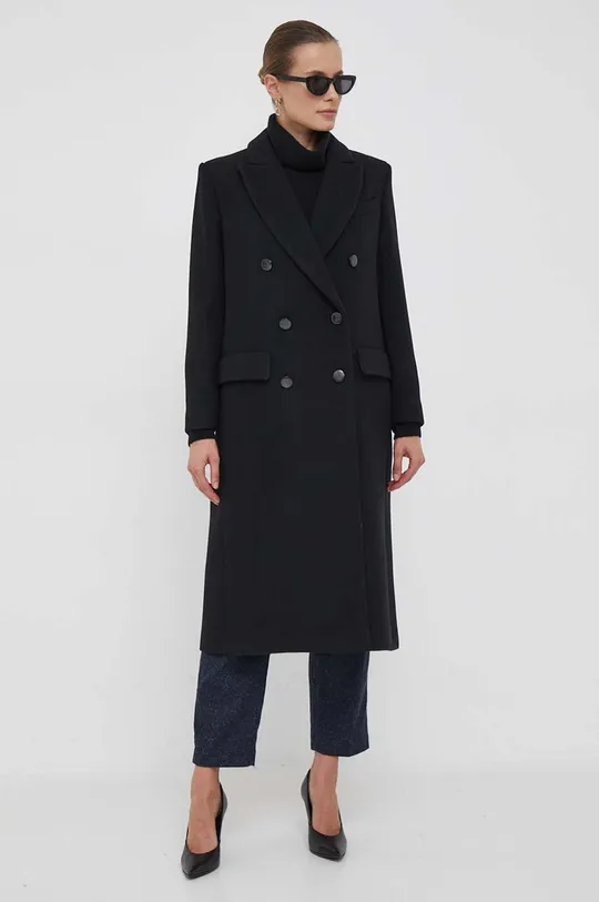 čierna Vlnený kabát Sisley Dámsky