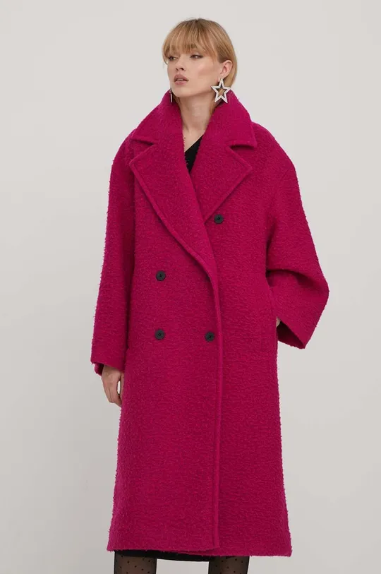 ροζ Μάλλινο παλτό HUGO Γυναικεία