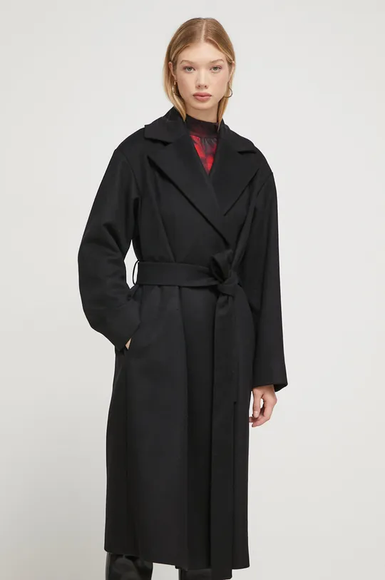 чорний Вовняне пальто HUGO Жіночий