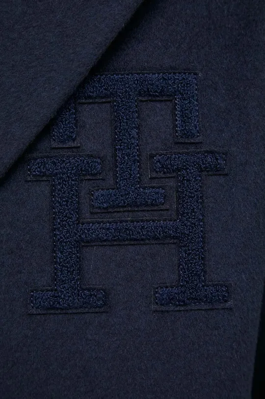 σκούρο μπλε Μάλλινο παλτό Tommy Hilfiger