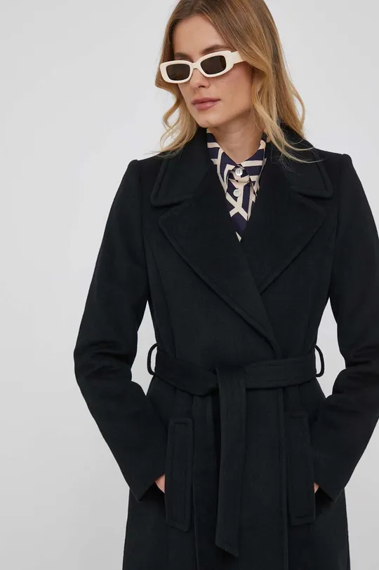 μαύρο Μάλλινο παλτό Lauren Ralph Lauren