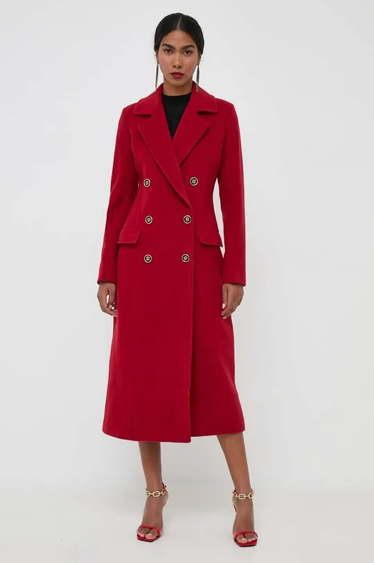 Μάλλινο παλτό Marciano Guess κόκκινο