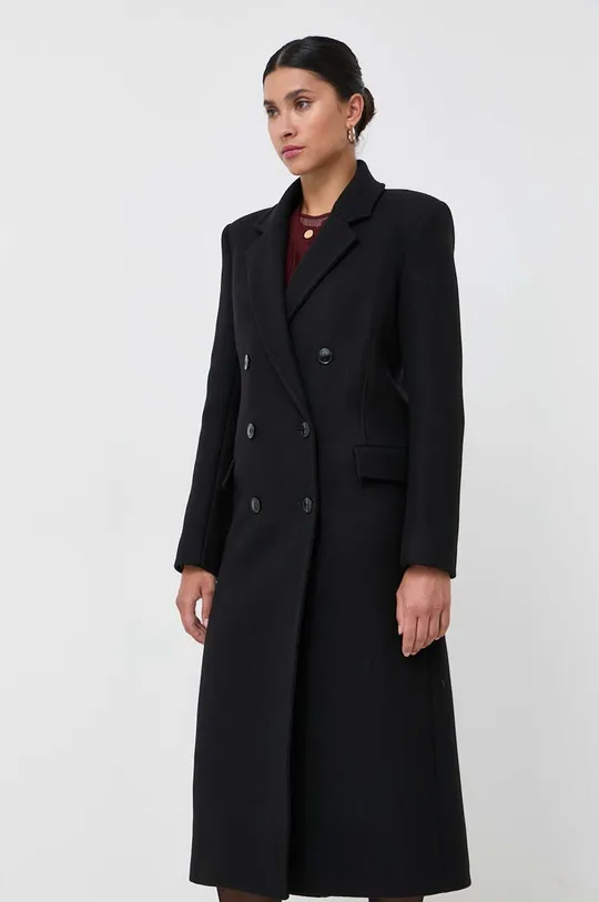 čierna Vlnený kabát Patrizia Pepe Dámsky