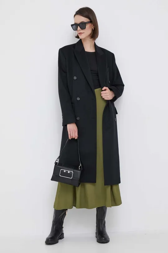 Шерстяное пальто Calvin Klein чёрный