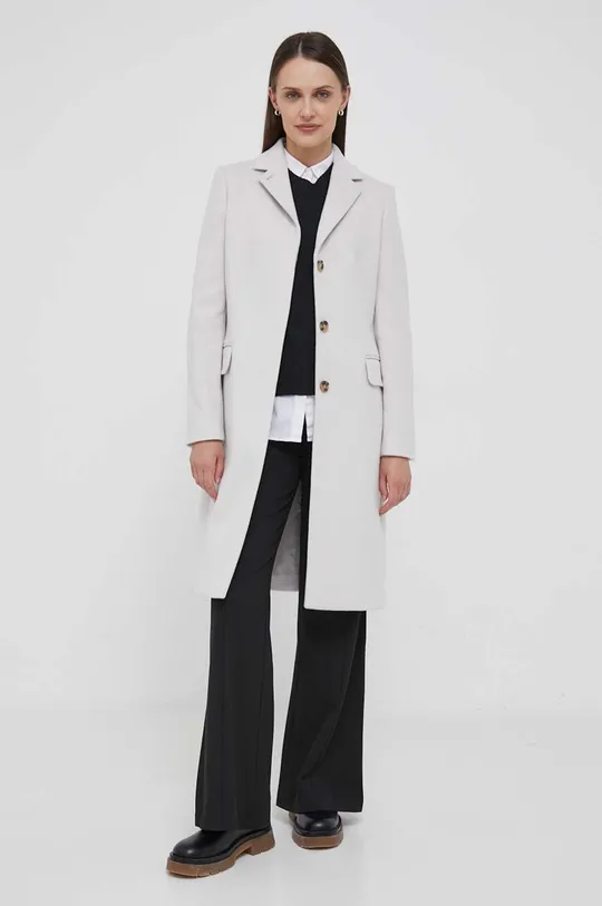 Вовняне пальто Calvin Klein сірий