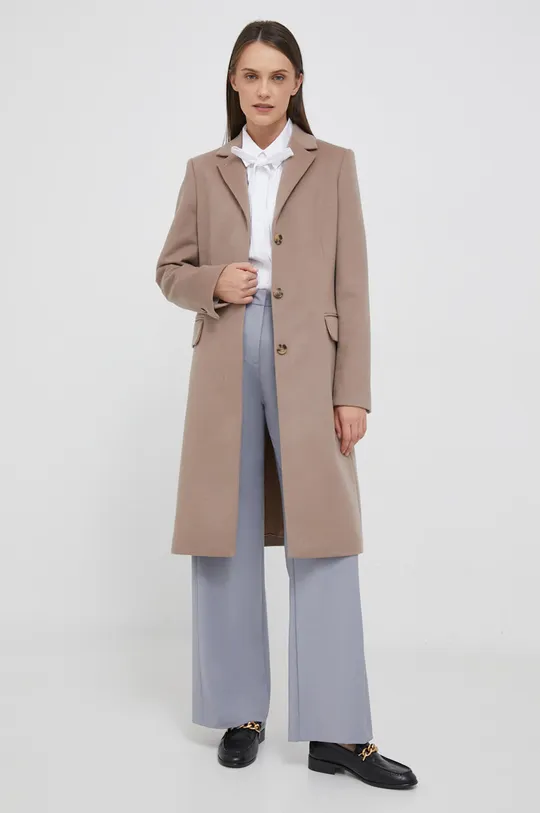 Calvin Klein cappotto in lana beige