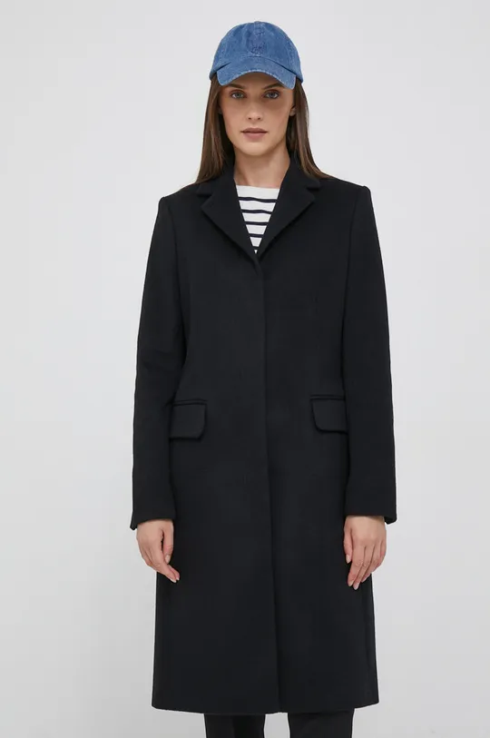 čierna Vlnený kabát Calvin Klein Dámsky