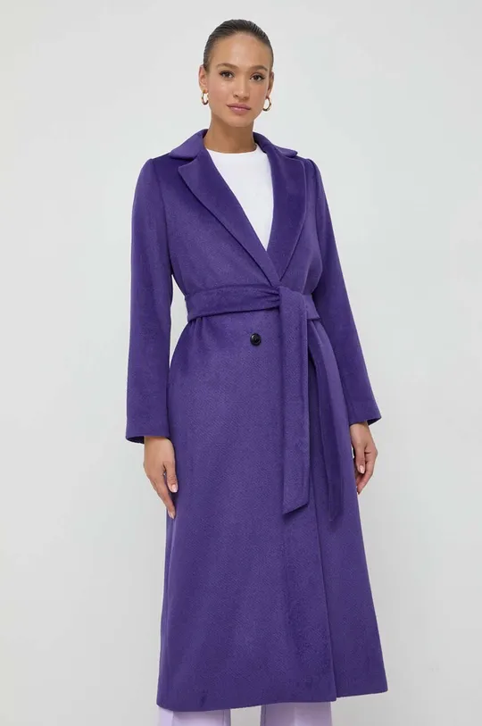 фіолетовий Пальто з домішкою вовни Twinset Жіночий
