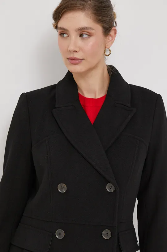 μαύρο Μάλλινο παλτό DKNY