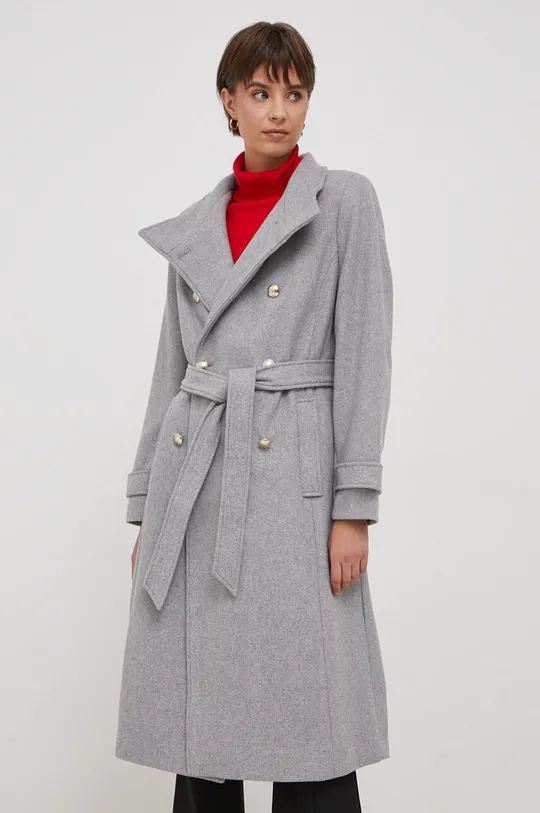 γκρί Μάλλινο παλτό DKNY