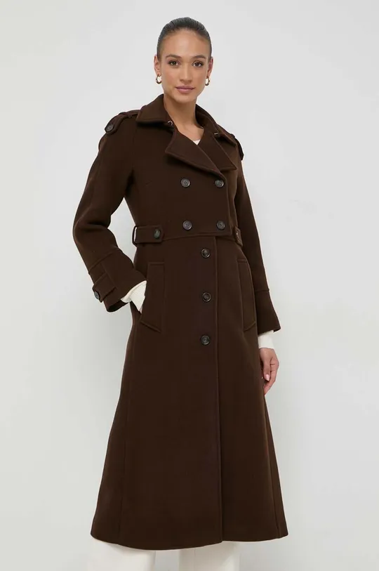 Vlnený kabát Ivy Oak hnedá