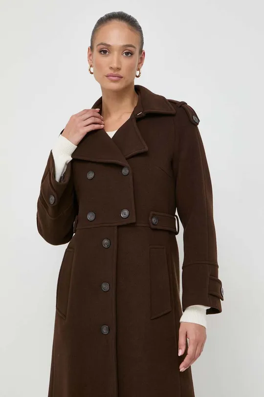 hnedá Vlnený kabát Ivy Oak