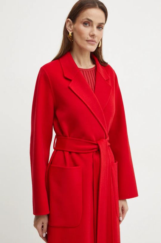 Ivy Oak cappotto in lana rosso IO1123F1046