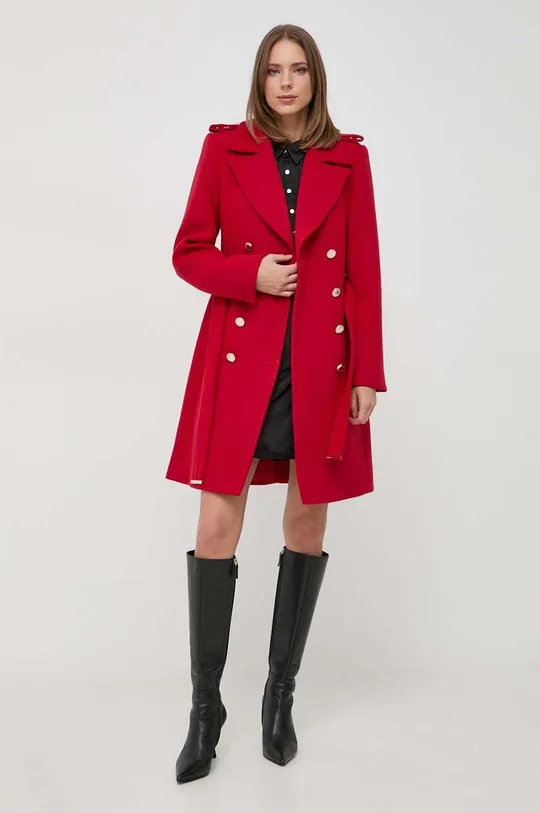 Παλτό από μείγμα μαλλιού Morgan κόκκινο