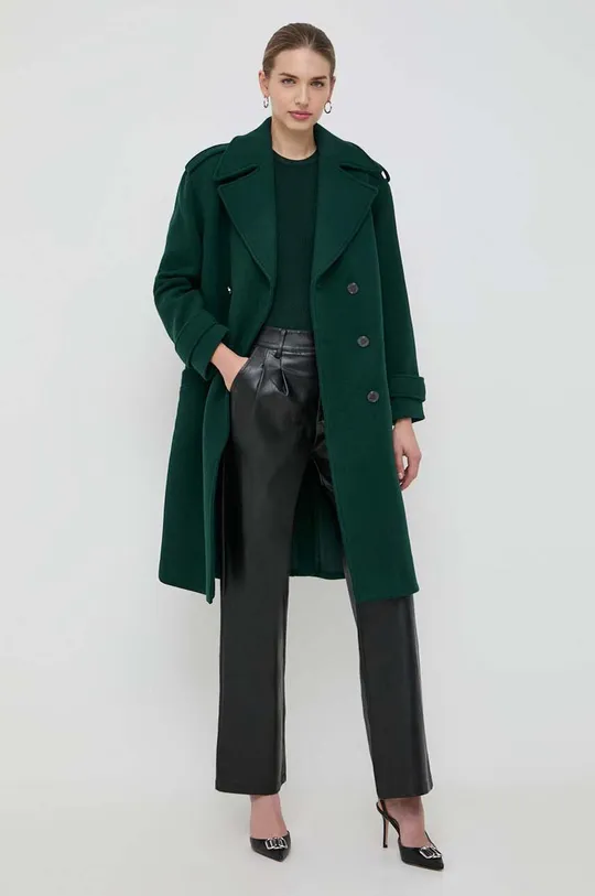 Παλτό από μείγμα μαλλιού Morgan πράσινο