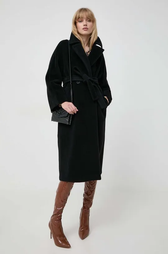 μαύρο Μάλλινο παλτό Marella Γυναικεία