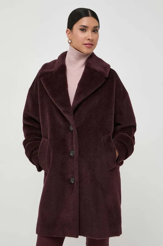 Vlnený kabát Marella burgundské