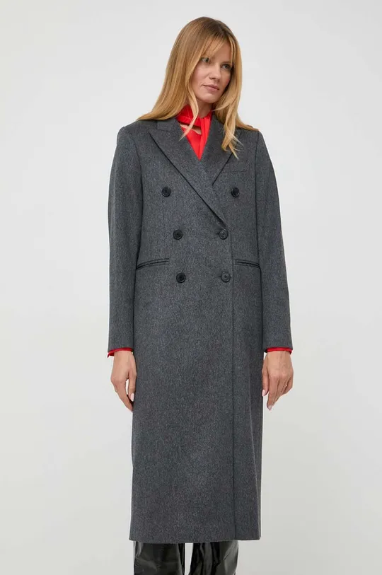 sivá Vlnený kabát Victoria Beckham