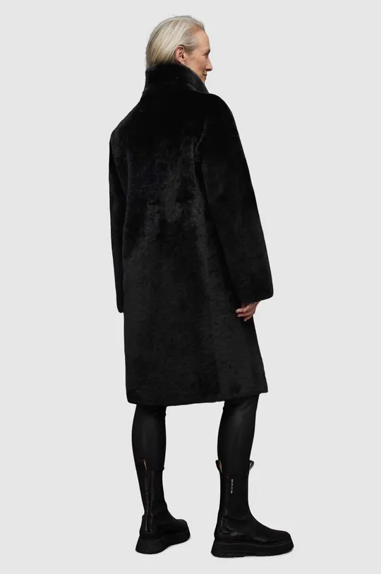 μαύρο Αναστρέψιμο παλτό AllSaints SERRA SHEARLING COAT