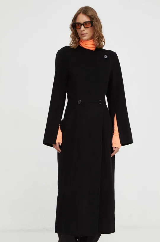 μαύρο Μάλλινο παλτό By Malene Birger Γυναικεία