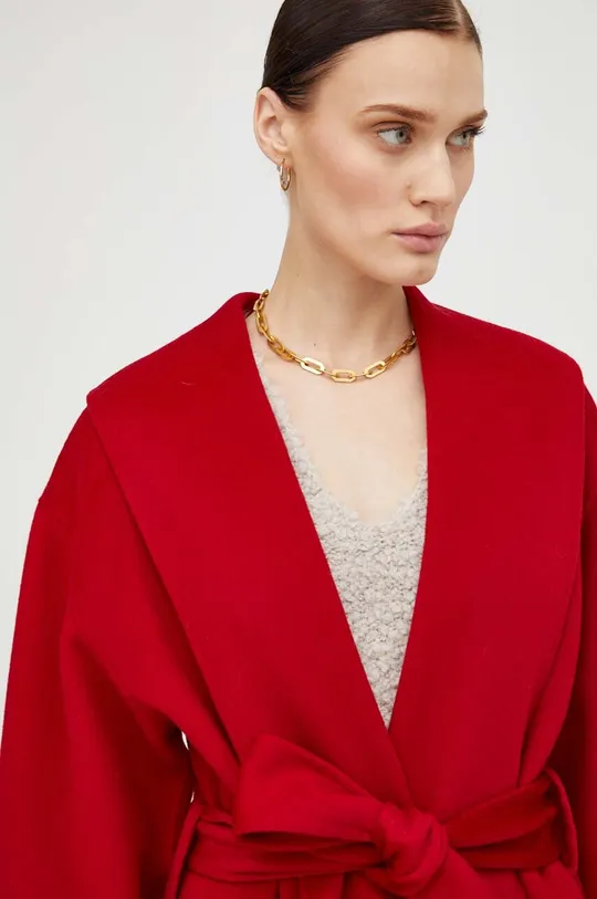 κόκκινο Μάλλινο παλτό By Malene Birger