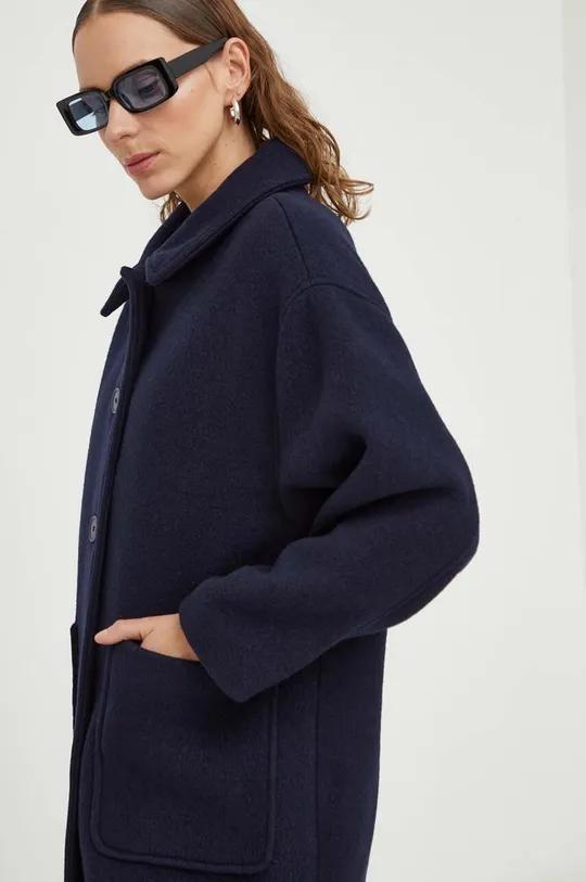 σκούρο μπλε Μάλλινο παλτό American Vintage