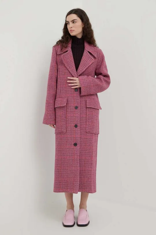 rosa Lovechild cappotto con aggiunta di lana