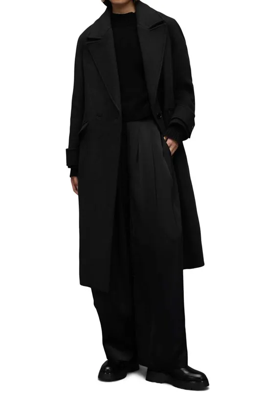 crna Kaput AllSaints WO016Z MABEL COAT Ženski