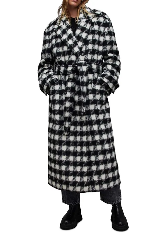 nero AllSaints cappotto con aggiunta di lana Haithe Donna
