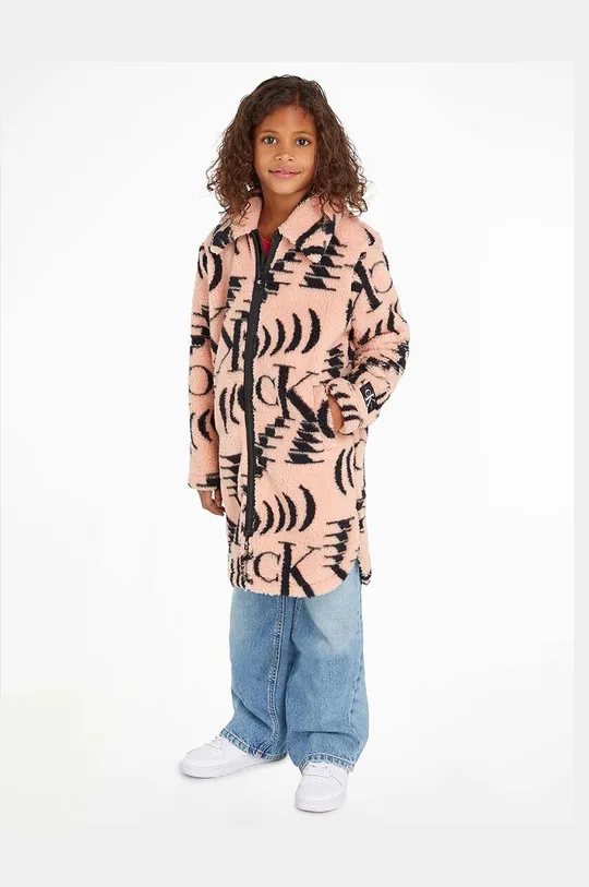 roza Otroški plašč Calvin Klein Jeans Dekliški