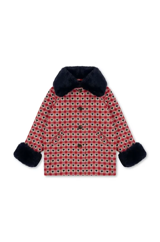 Παιδικό παλτό από μαλλί Konges Sløjd NELA κόκκινο
