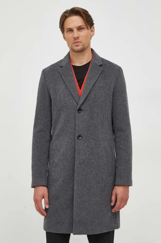 grigio BOSS cappotto in lana Uomo