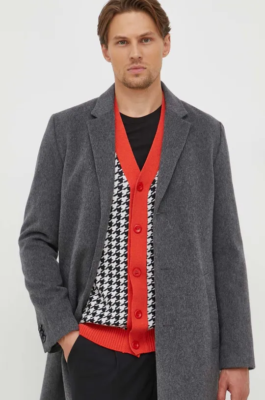 grigio BOSS cappotto in lana
