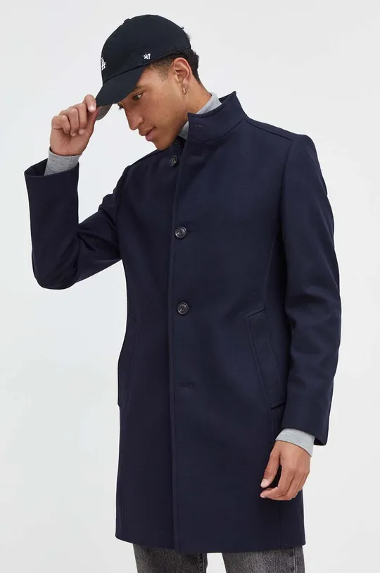 σκούρο μπλε Μάλλινο παλτό HUGO