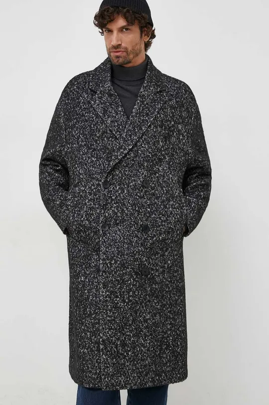 μαύρο Παλτό Calvin Klein Ανδρικά