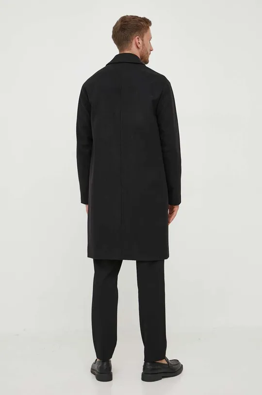 Calvin Klein płaszcz wełniany czarny