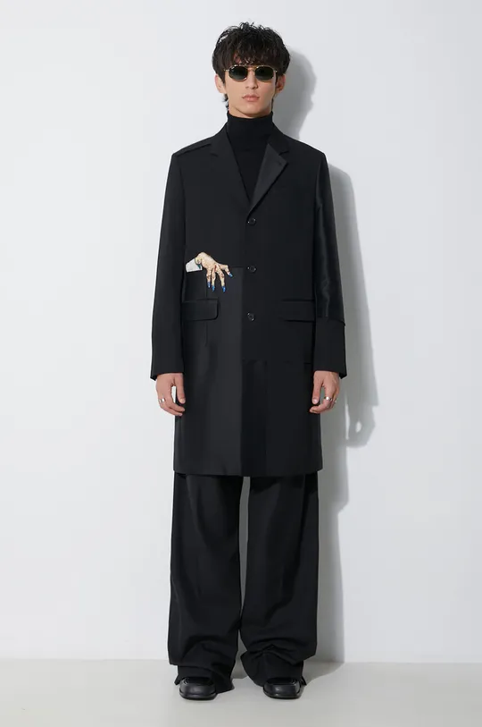 Палто с вълна Undercover Coat черен