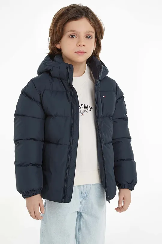 темно-синій Дитяча пухова куртка Tommy Hilfiger Для хлопчиків