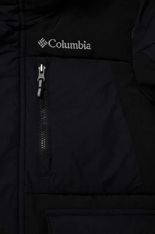 Otroška jakna Columbia Podloga: 100 % Poliester Polnilo: 100 % Poliester Material 1: 85 % Poliester, 15 % Bombaž Material 2: 100 % Najlon Krzno: 74 % Akril, 14 % Poliester, 12 % Modakril