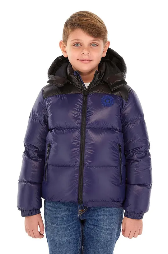 Дитяча пухова куртка Guess блакитний