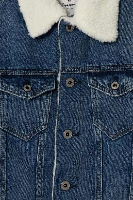 Dječja traper jakna Pepe Jeans Temeljni materijal: 100% Pamuk Postava: 100% Poliester