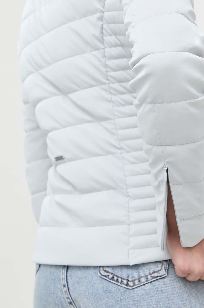 Bunda Guess dámska, šedá farba, prechodná | ANSWEAR.sk