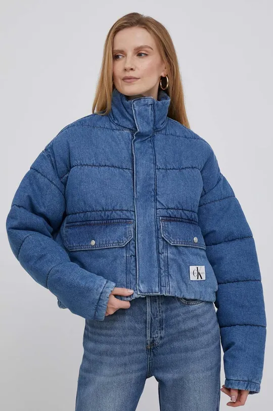 modrá Rifľová bunda Calvin Klein Jeans Dámsky