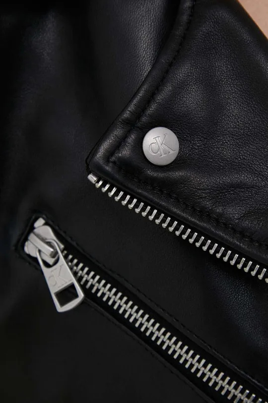 Usnjena biker jakna Calvin Klein Jeans Ženski