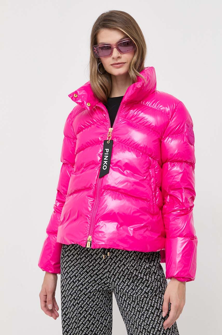 Pinko kurtka damska kolor różowy zimowa 101598.A11K | Answear.com