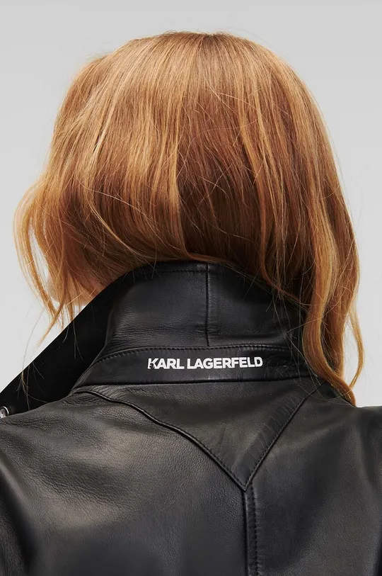 Karl Lagerfeld bőrdzseki fekete