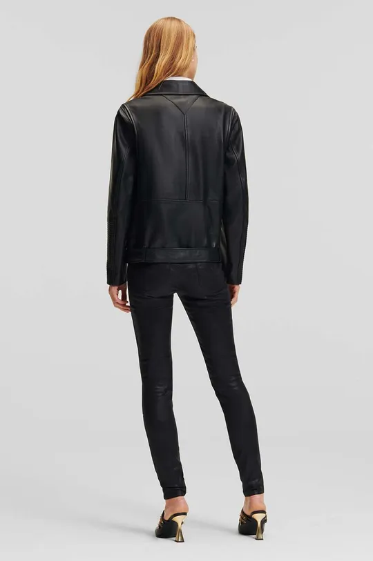 чёрный Кожаная куртка Karl Lagerfeld