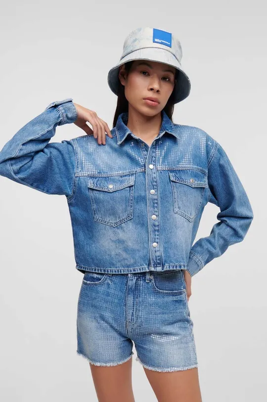 modra Jeans jakna Karl Lagerfeld Jeans Ženski