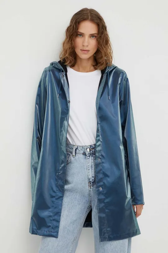 blu navy Rains giacca impermeabile 18050 Jackets Donna